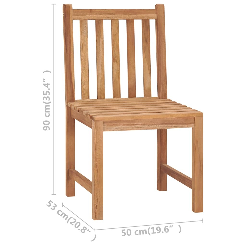 vidaXL Tuinstoelen 2 st massief teakhout