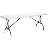 Klaptafel voor buiten 240 x 70 cm Wit – Opvouwbaar tot koffer