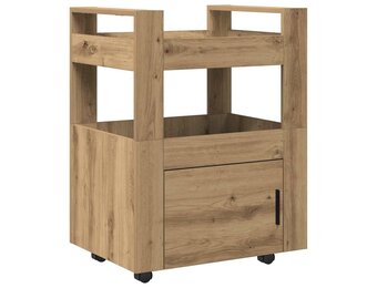 vidaXL Keuken Trolley artisanaal eikenkleurig 60 x 45 x 80 cm