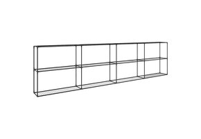 vidaXL 3-laags Plantenstandaard Zwart 400x32x104 cm Staal - 39% Korting
