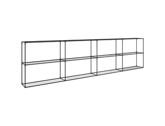 vidaXL 3-laags plantenstandaard Zwart 400 x 32 x 104 cm Staal
