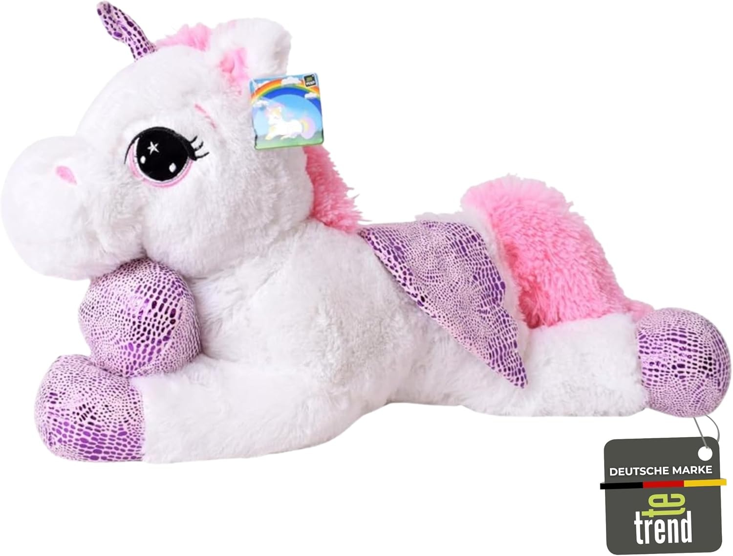 TE-Trend Zachte stoffen eenhoorn 60 cm - creatieve knuffeleenhoorn voor behaaglijke uren en magische avonturen