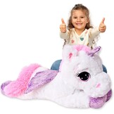 TE-Trend Zachte stoffen eenhoorn 60 cm - creatieve knuffeleenhoorn voor behaaglijke uren en magische avonturen