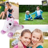 TE-Trend Zachte stoffen eenhoorn 60 cm - creatieve knuffeleenhoorn voor behaaglijke uren en magische avonturen