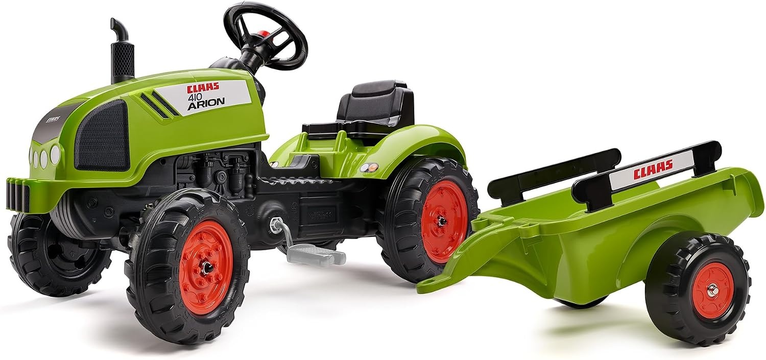 Falk Claas Tractor Arion 410 Set 2/5 | Tractor voor kinderen – buitenspel – gemaakt in Frankrijk – stuurwiel met claxon – 75% gerecycled kunststof – 2041C