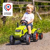 Falk Claas Tractor Arion 410 Set 2/5 | Tractor voor kinderen – buitenspel – gemaakt in Frankrijk – stuurwiel met claxon – 75% gerecycled kunststof – 2041C