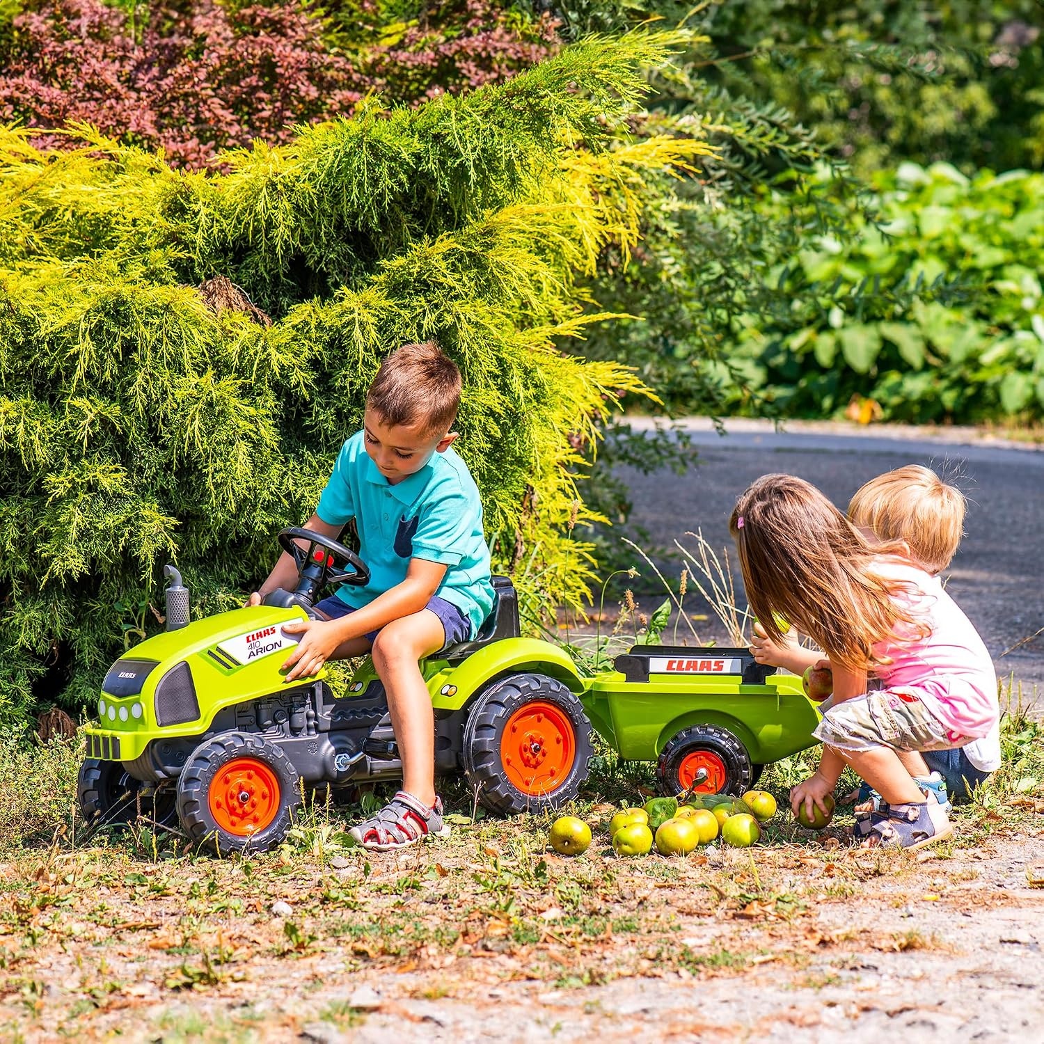 Falk Claas Tractor Arion 410 Set 2/5 | Tractor voor kinderen – buitenspel – gemaakt in Frankrijk – stuurwiel met claxon – 75% gerecycled kunststof – 2041C