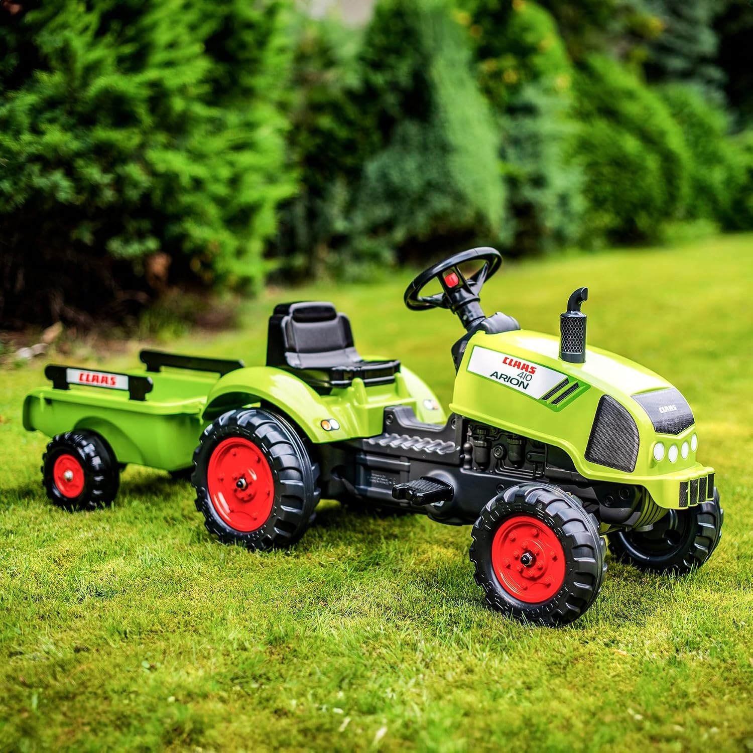 Falk Claas Tractor Arion 410 Set 2/5 | Tractor voor kinderen – buitenspel – gemaakt in Frankrijk – stuurwiel met claxon – 75% gerecycled kunststof – 2041C