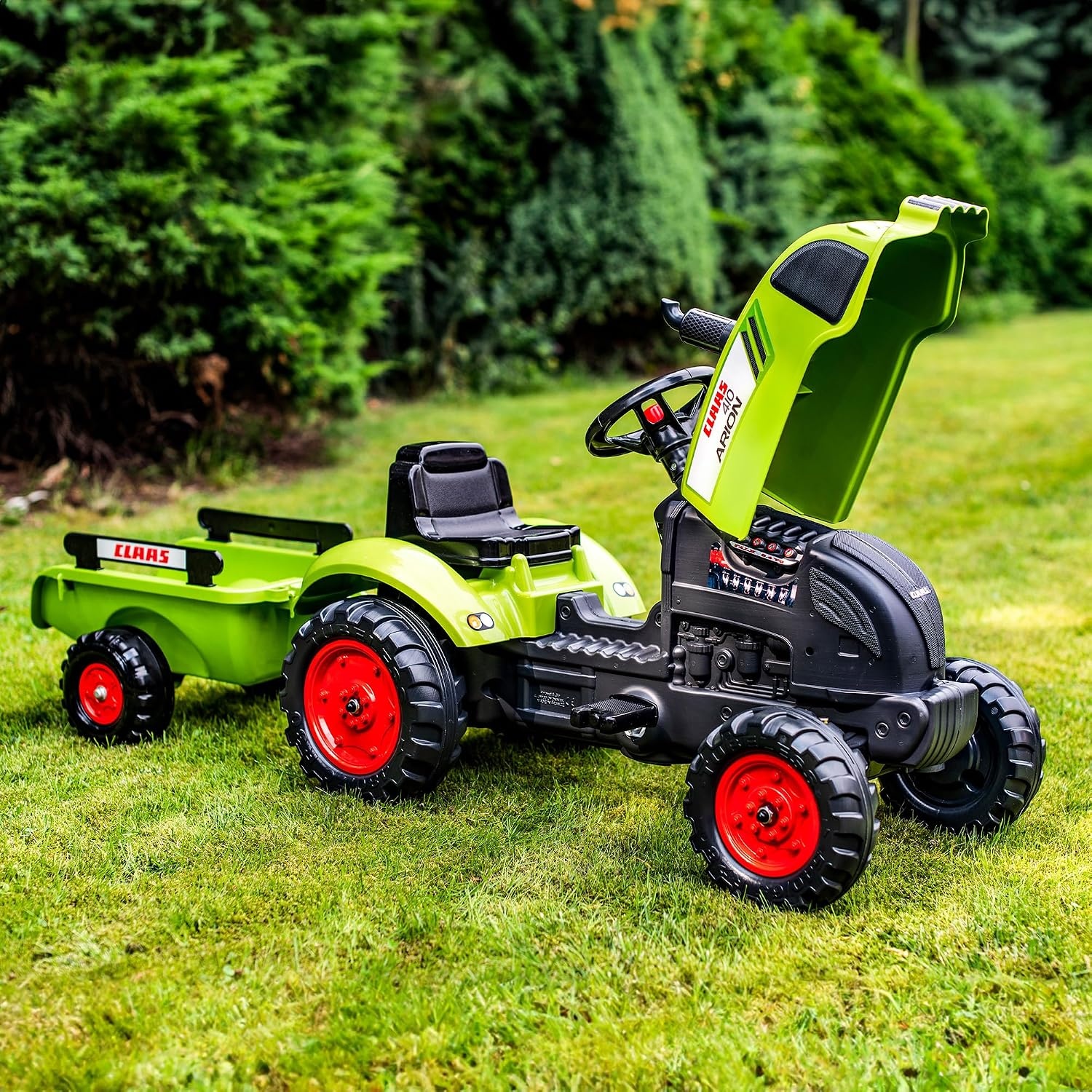 Falk Claas Tractor Arion 410 Set 2/5 | Tractor voor kinderen – buitenspel – gemaakt in Frankrijk – stuurwiel met claxon – 75% gerecycled kunststof – 2041C