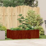 vidaXL Plantenbak roestig 120x80x40 cm weervast staal