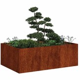 vidaXL Plantenbak roestig 120x80x40 cm weervast staal