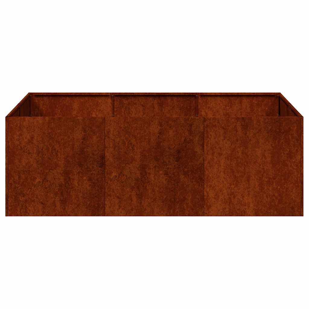 vidaXL Plantenbak roestig 120x80x40 cm weervast staal