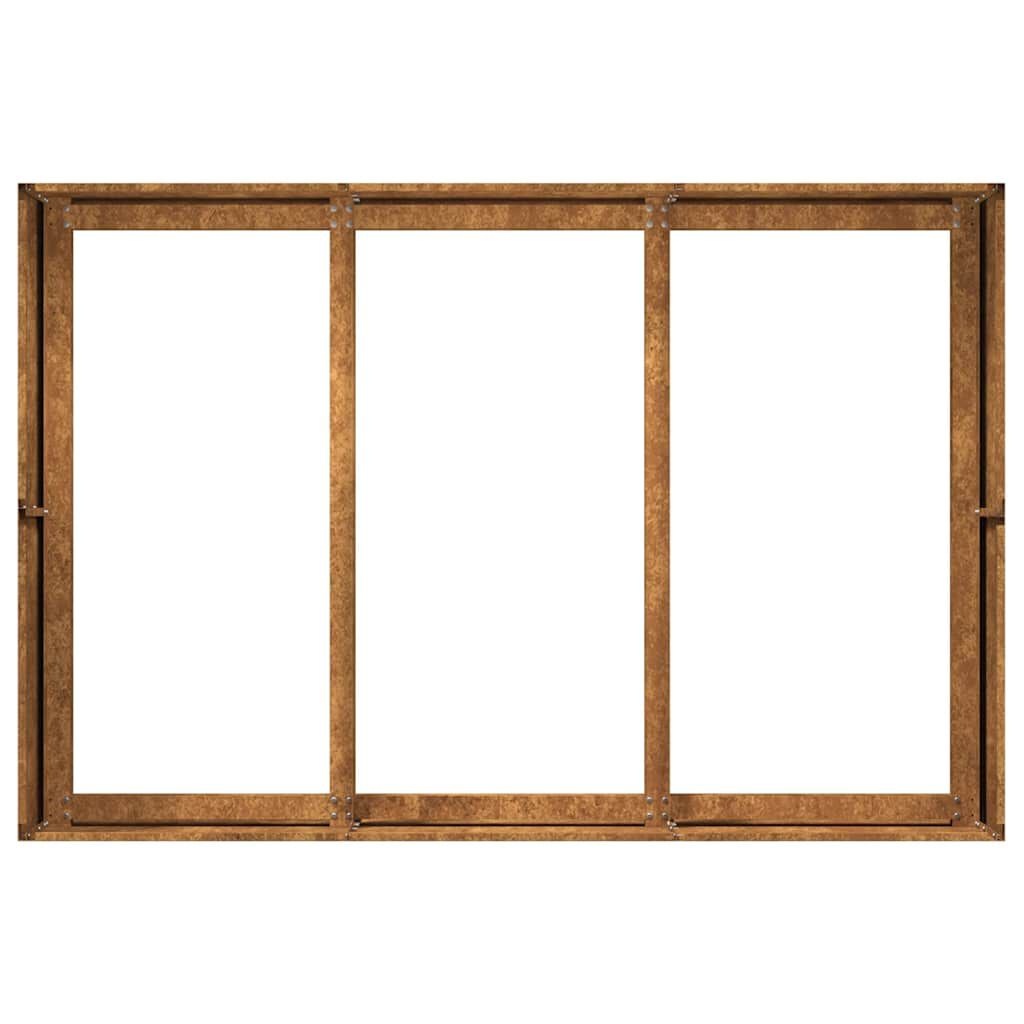vidaXL Plantenbak roestig 120x80x40 cm weervast staal
