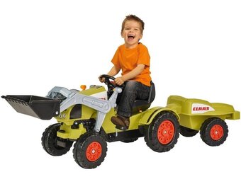 BIG Claas Celtis Loader met aanhanger, kindertractoren, speelgoed met precisie-kettingaandrijving, 3-voudig verstelbare zitting, tot 50 kg, Claas-licentie, voor kinderen vanaf 3 jaar