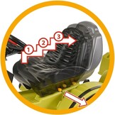 BIG Claas Celtis Loader met aanhanger, kindertractoren, speelgoed met precisie-kettingaandrijving, 3-voudig verstelbare zitting, tot 50 kg, Claas-licentie, voor kinderen vanaf 3 jaar