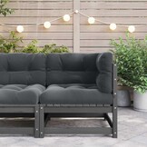 vidaXL Tuinhoekbank met antracietkleurige kussens massief grenenhout
