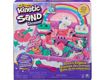 Kinetic Sand Magic Sand - Kingdom of the Unicorns 907 g + 8 Moulds - Create Different Hypnotizing Shapes with This Magical and Colourful Sand Like Modelling Clay - Children's Toy 3 Years and Above
