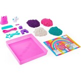 Kinetic Sand Magic Sand - Kingdom of the Unicorns 907 g + 8 Moulds - Create Different Hypnotizing Shapes with This Magical and Colourful Sand Like Modelling Clay - Children's Toy 3 Years and Above