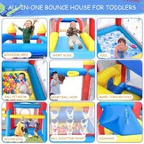 Ballsea Kinderspringkasteel met ventilator. Geschikt voor kinderen van 3 tot 8 jaar, springkasteel indoor kinderen 312×272×200cm