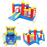 Ballsea Kinderspringkasteel met ventilator. Geschikt voor kinderen van 3 tot 8 jaar, springkasteel indoor kinderen 312×272×200cm