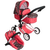 Bayer Chic 2000 3-in-1 Kombi-Poppenwagen Linus Butterfly Koralle 47-78 cm