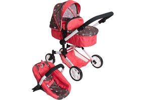 Poppenwagen 3-in-1 Butterfly Koralle - 47% Korting