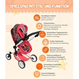 Bayer Chic 2000 3-in-1 Kombi-Poppenwagen Linus Butterfly Koralle 47-78 cm