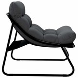 vidaXL Tuinmeubelen met kussen 2 pcs Zwart 60 x 80 x 71 cm Metaal