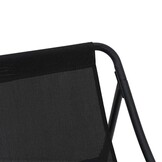vidaXL Tuinmeubelen met kussen 2 pcs Zwart 60 x 80 x 71 cm Metaal