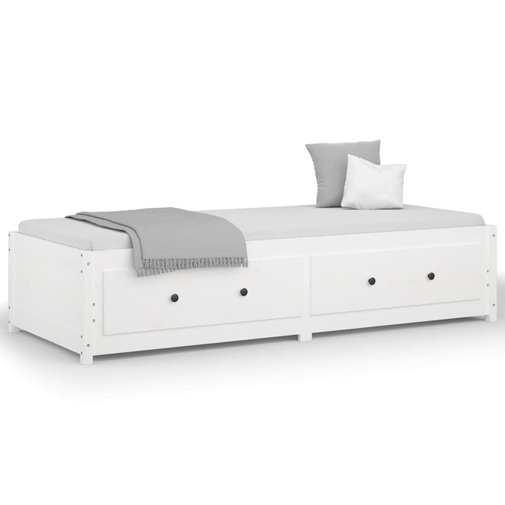 vidaXL Slaapbank zonder matras 80x200 cm massief grenenhout wit