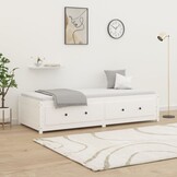 vidaXL Slaapbank zonder matras 80x200 cm massief grenenhout wit