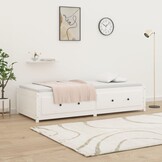 vidaXL Slaapbank zonder matras 80x200 cm massief grenenhout wit
