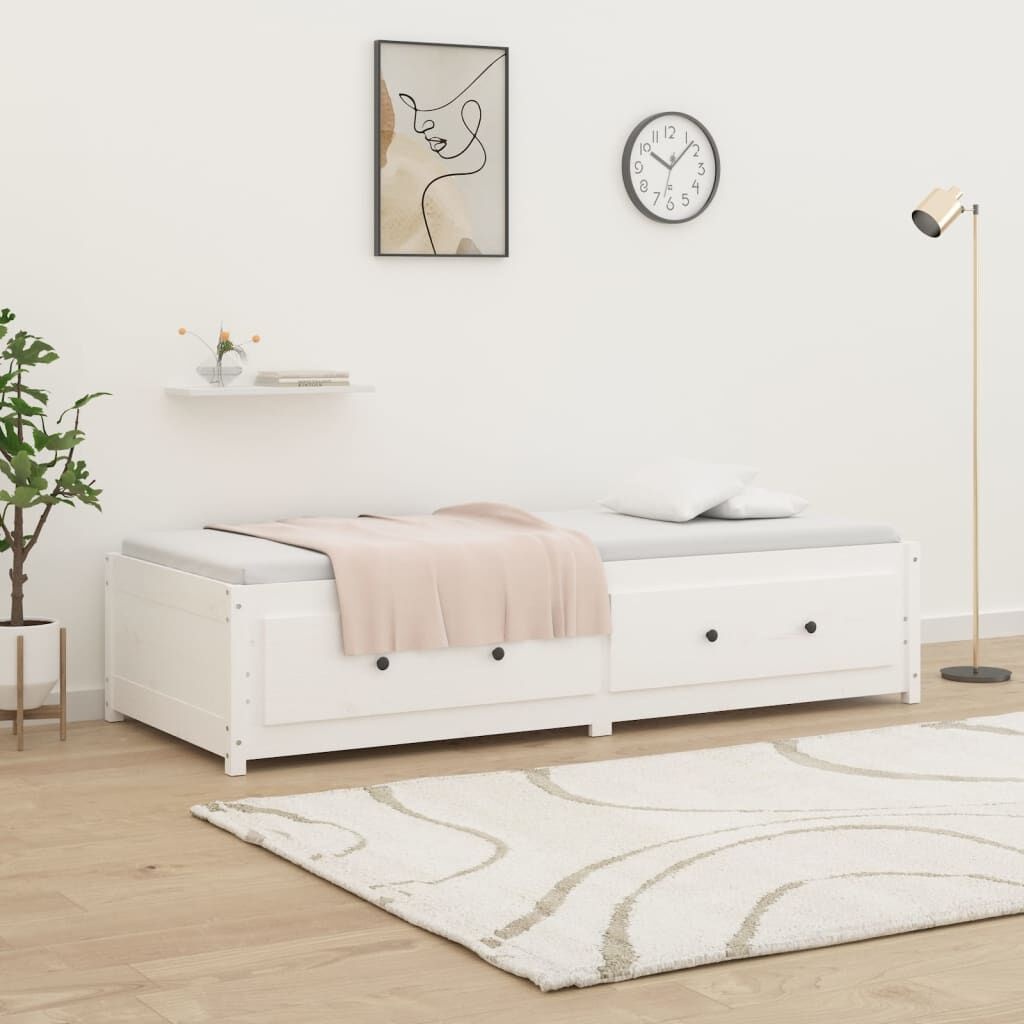 vidaXL Slaapbank zonder matras 80x200 cm massief grenenhout wit