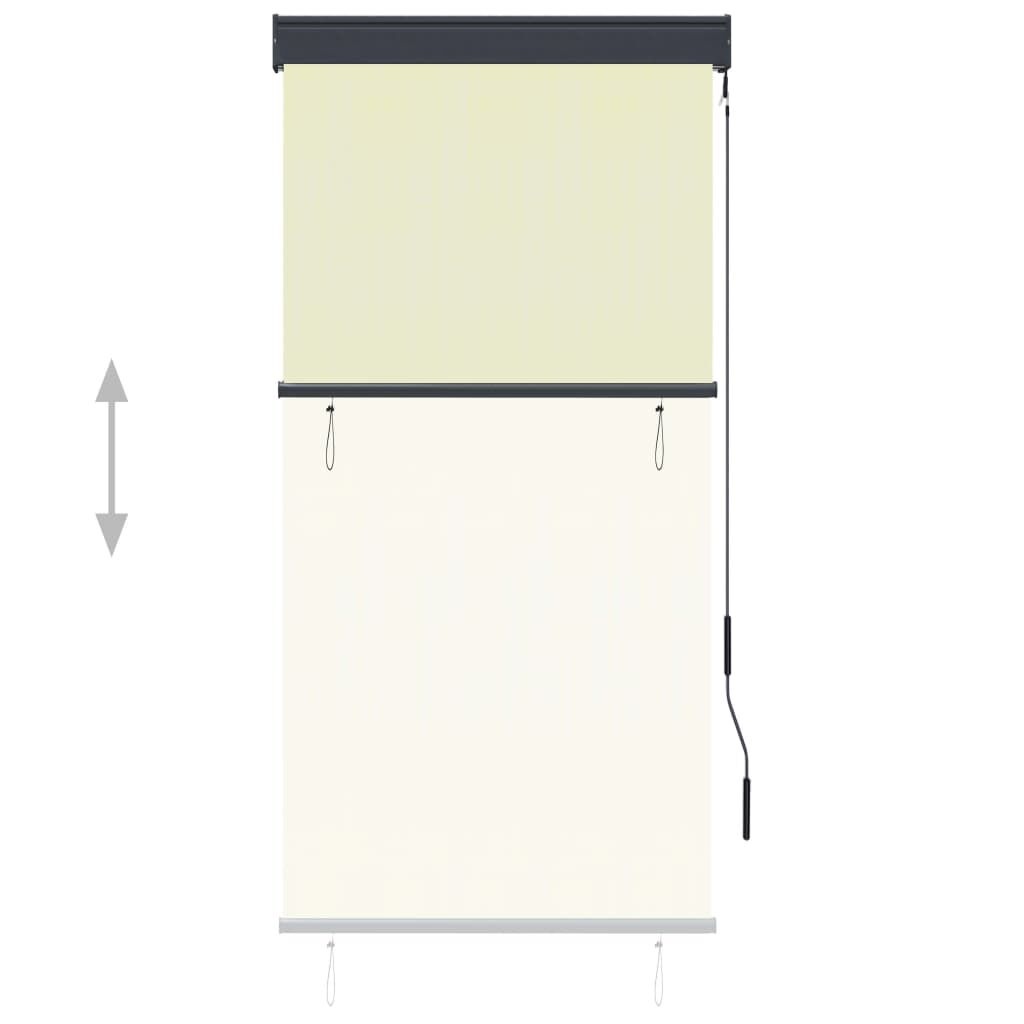 vidaXL Rolgordijn voor buiten 80x250 cm crème