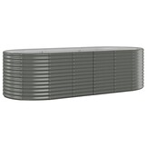 vidaXL Plantenbak 249x100x68 cm gepoedercoat staal grijs