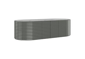 Plantenbak Gepoeedercoat Staal Grijs 249x100x68 cm - 34% Korting!