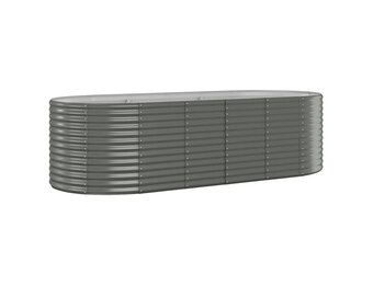 vidaXL Plantenbak 249x100x68 cm gepoedercoat staal grijs