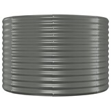 vidaXL Plantenbak 249x100x68 cm gepoedercoat staal grijs