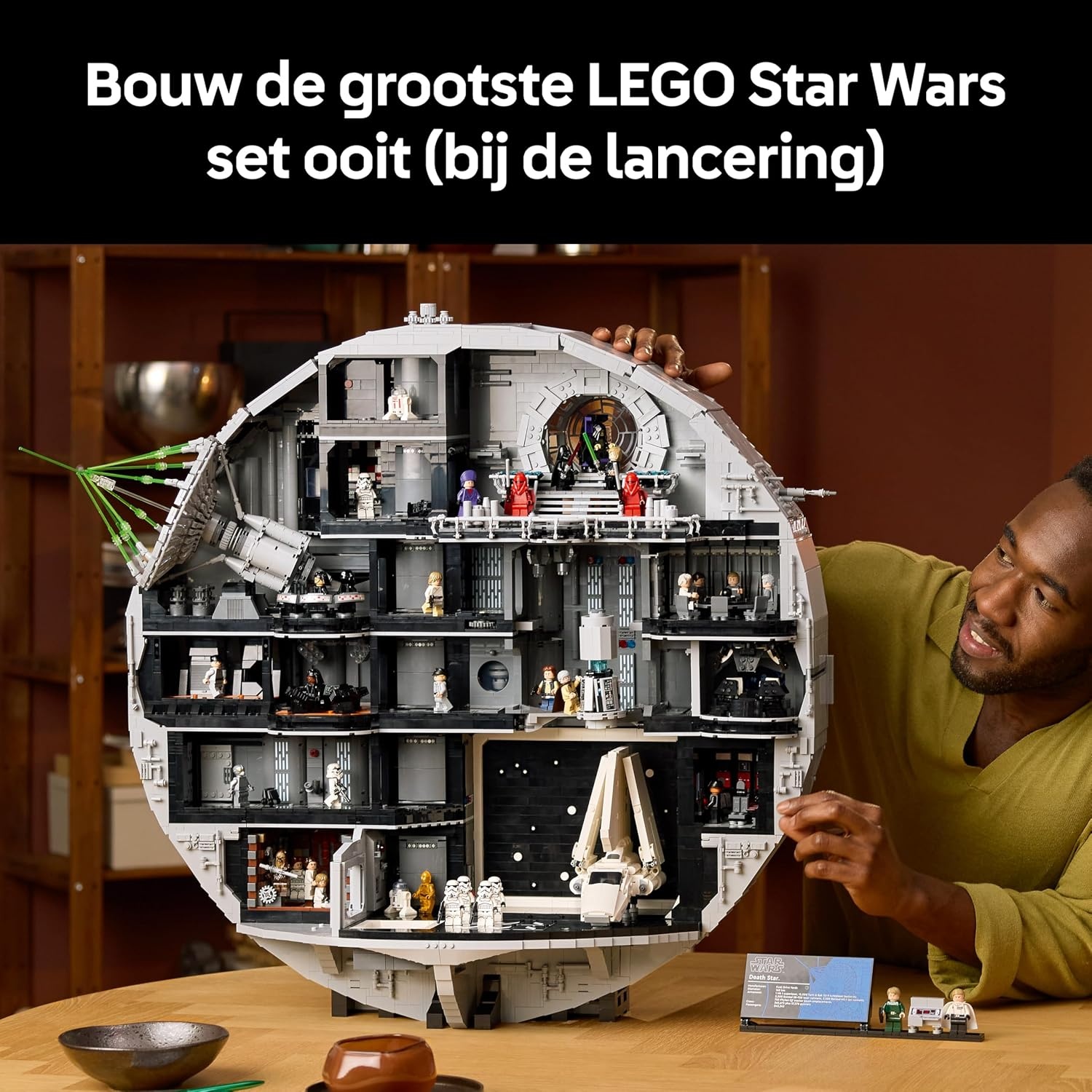 LEGO Star Wars Death Star Bouwpakket voor Volwassenen - Interactief UCS Displaymodel met 36 Minifiguren Incl. Luke Skywalker, Han Solo en Darth Vader - Cadeau voor A New Hope Fans - 75419