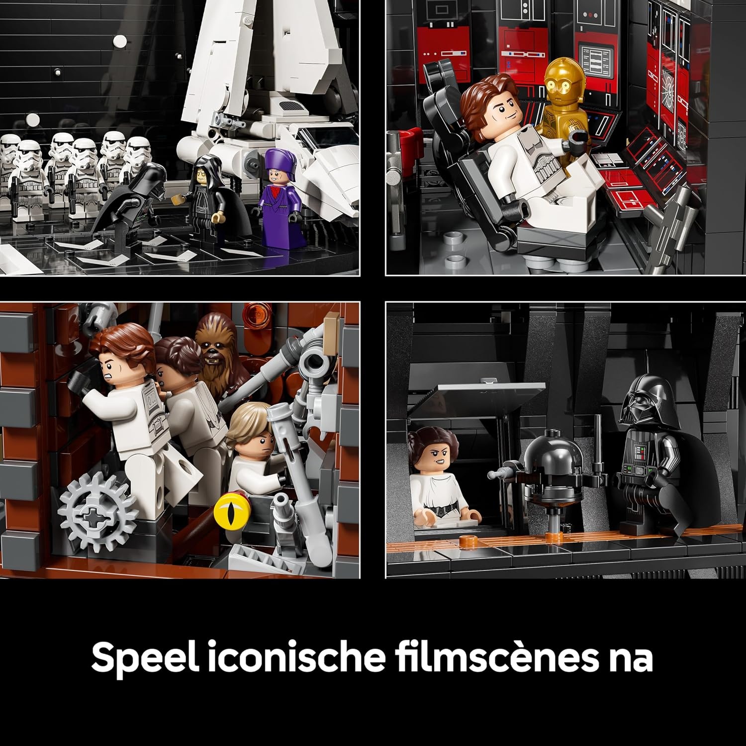 LEGO Star Wars Death Star Bouwpakket voor Volwassenen - Interactief UCS Displaymodel met 36 Minifiguren Incl. Luke Skywalker, Han Solo en Darth Vader - Cadeau voor A New Hope Fans - 75419