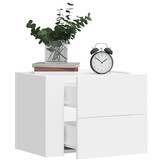 VidaXL Nachtkastjes 2 stuks Wit 45x30x35 cm Wandmontage - 72% Korting