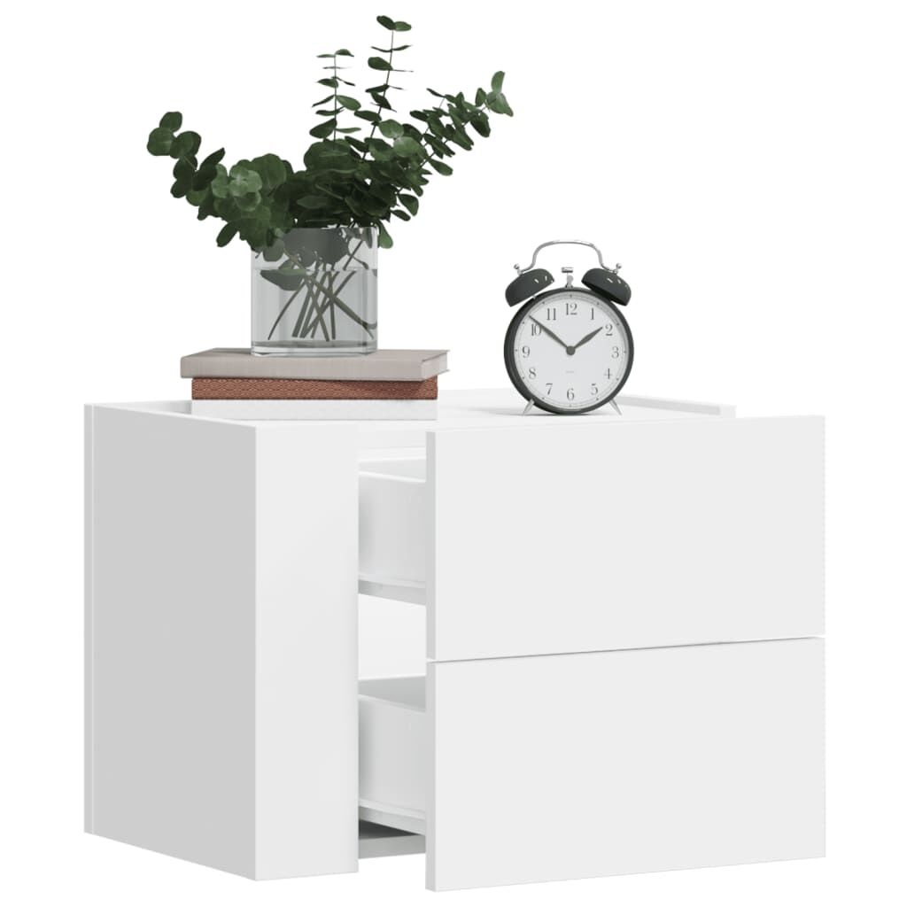 VidaXL Nachtkastjes 2 stuks Wit 45x30x35 cm Wandmontage - 72% Korting