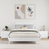VidaXL Nachtkastjes 2 stuks Wit 45x30x35 cm Wandmontage - 72% Korting