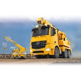 JAMARA 404950 - heavy duty crane Mercedes Arocs 1:20 2.4G - swivel and extendable crane, lift / lower rope, realistic engine sound, horn, reversing warning sound, 4