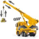 JAMARA 404950 - heavy duty crane Mercedes Arocs 1:20 2.4G - swivel and extendable crane, lift / lower rope, realistic engine sound, horn, reversing warning sound, 4