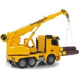 JAMARA 404950 - heavy duty crane Mercedes Arocs 1:20 2.4G - swivel and extendable crane, lift / lower rope, realistic engine sound, horn, reversing warning sound, 4