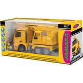 JAMARA 404950 - heavy duty crane Mercedes Arocs 1:20 2.4G - swivel and extendable crane, lift / lower rope, realistic engine sound, horn, reversing warning sound, 4