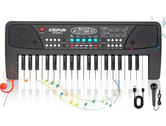 37 Toetsen Piano voor kinderen Musical Piano, kinderen Pianos toetsenbord met microfoon draagbare elektronische toetsenborden voor beginners muzikaal speelgoed voor 3 4 5 6 7 jaar oude meisjes jongens