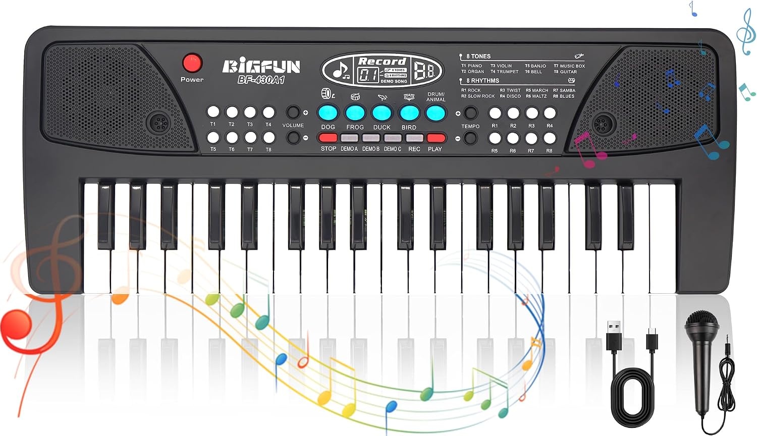 37 Toetsen Piano voor kinderen Musical Piano, kinderen Pianos toetsenbord met microfoon draagbare elektronische toetsenborden voor beginners muzikaal speelgoed voor 3 4 5 6 7 jaar oude meisjes jongens