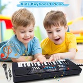 37 Toetsen Piano voor kinderen Musical Piano, kinderen Pianos toetsenbord met microfoon draagbare elektronische toetsenborden voor beginners muzikaal speelgoed voor 3 4 5 6 7 jaar oude meisjes jongens